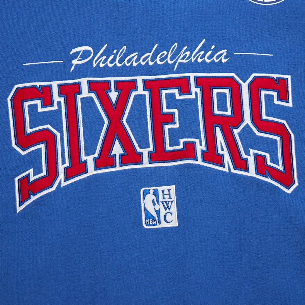 Philadelphia 76ers Hardwood Classics There & Back 2.0 Vintage Pullover Sweatshirt - Royal shop