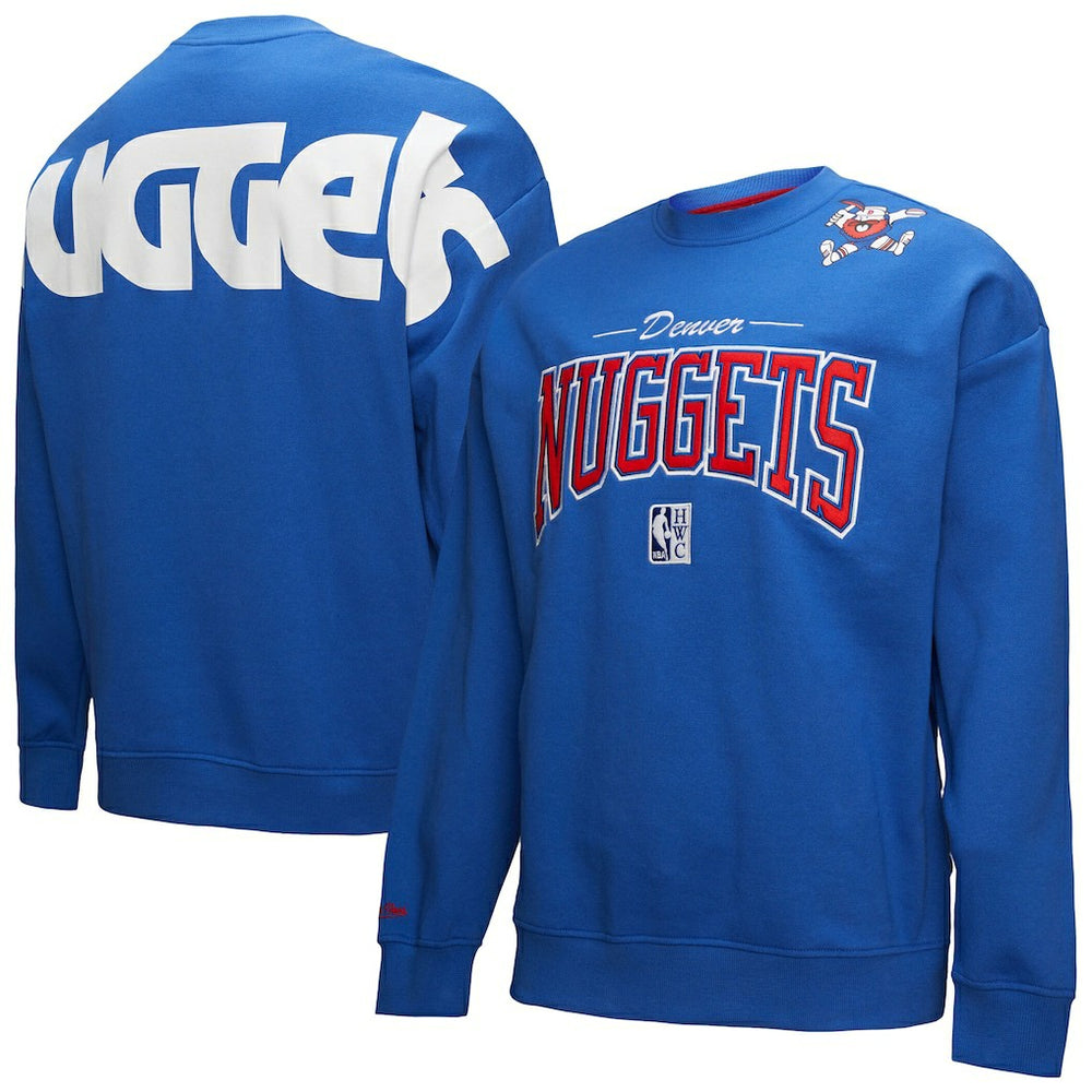 Denver Nuggets Hardwood Classics There & Back 2.0 Vintage Pullover Sweatshirt sale - Royal outlet