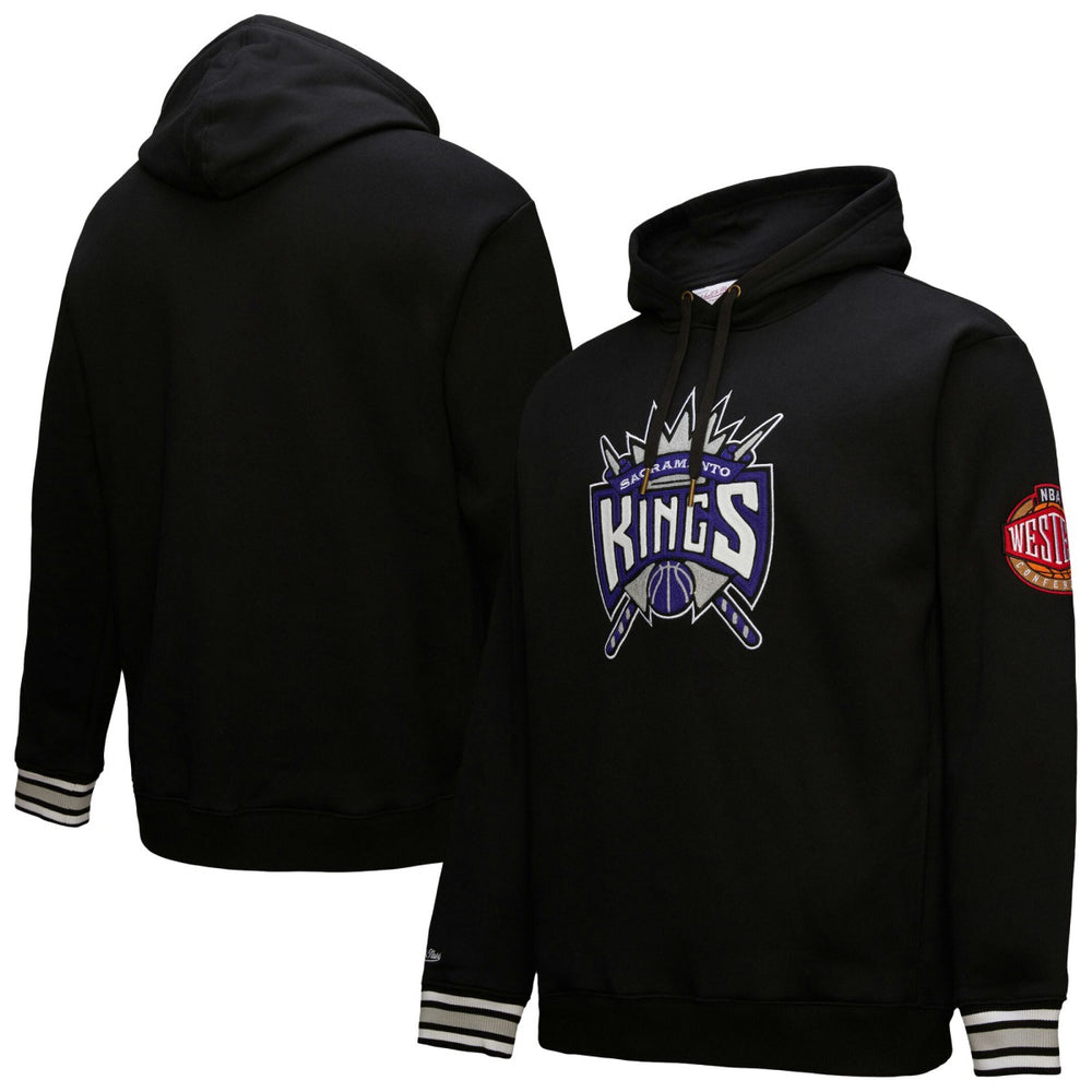 Sacramento Kings Chainstitch Applique Vintage Heavyweight Pullover Hoodie - Black discount