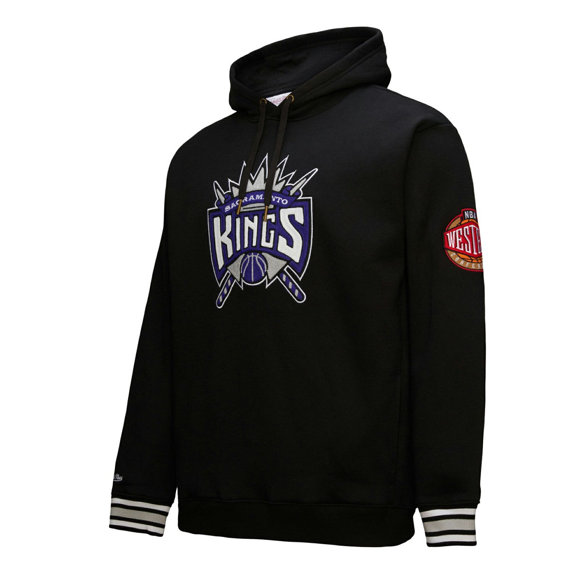 Sacramento Kings Chainstitch Applique Vintage Heavyweight Pullover Hoodie - Black discount