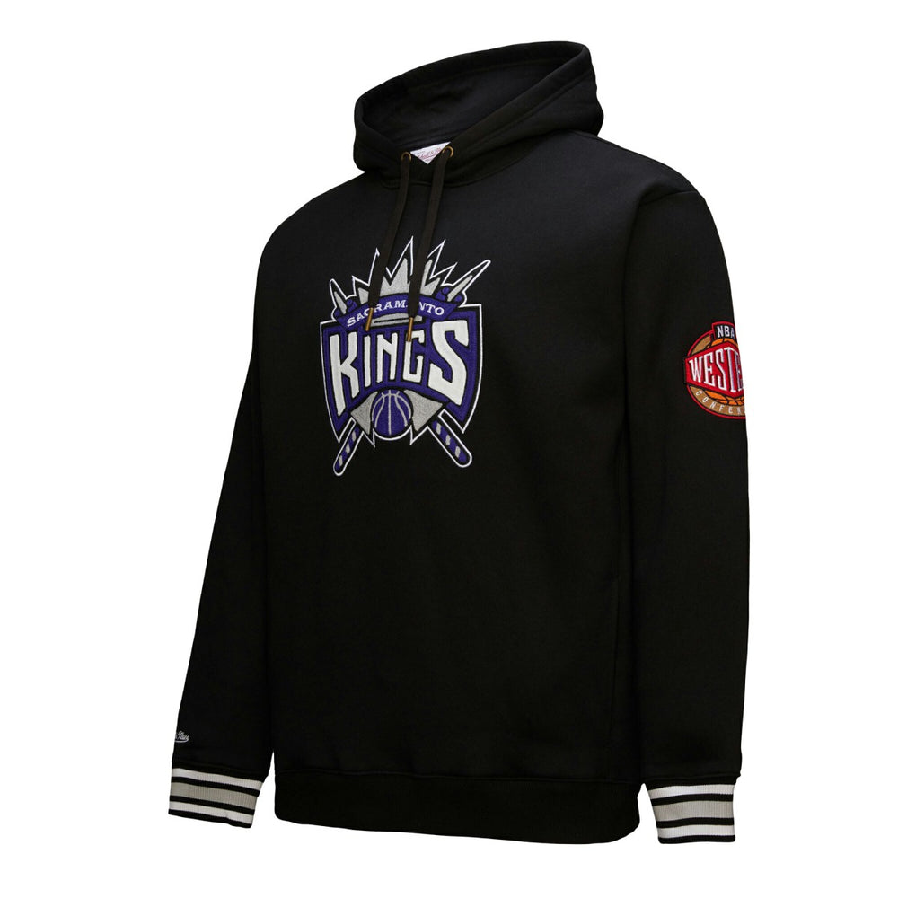 Sacramento Kings Chainstitch Applique Vintage Heavyweight Pullover Hoodie - Black discount