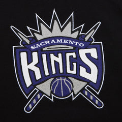 Sacramento Kings Chainstitch Applique Vintage Heavyweight Pullover Hoodie - Black discount