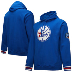 Philadelphia 76ers Chainstitch Applique Vintage Heavyweight Pullover Hoodie - Royal sale