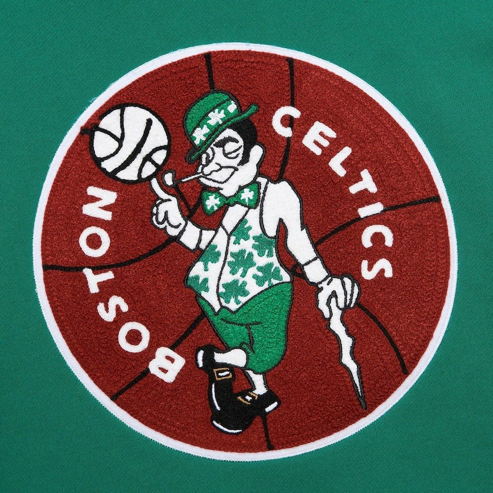 Boston Celtics Chainstitch Applique Vintage Heavyweight Pullover Hoodie - Kelly Green for sale