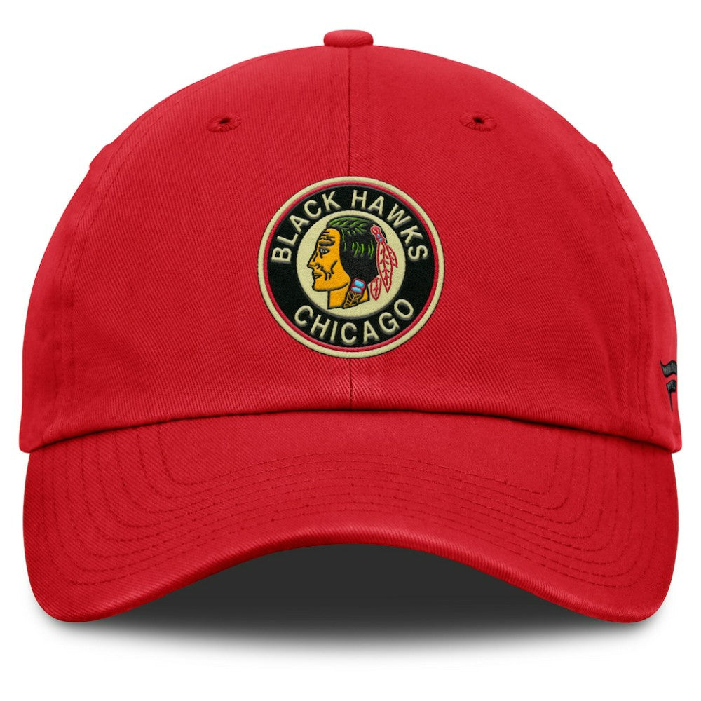 Chicago Blackhawks Fanatics Decades Collection Adjustable Hat - Red Hats