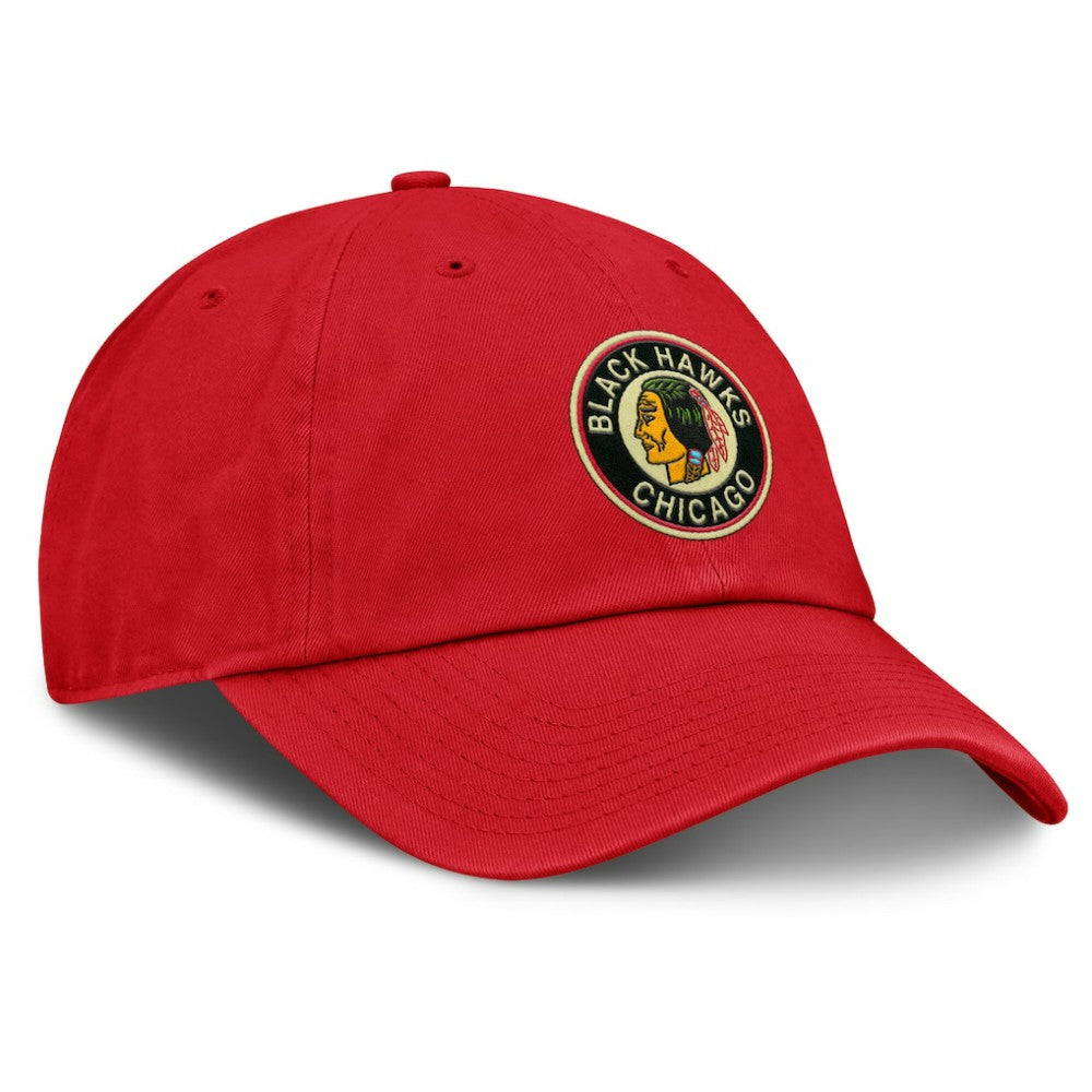 Chicago Blackhawks Fanatics Decades Collection Adjustable Hat - Red Hats