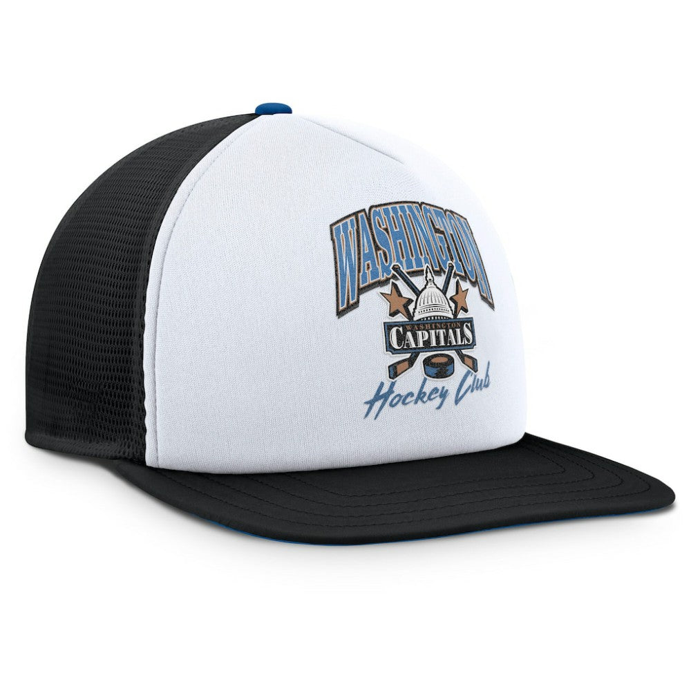Washington Capitals Fanatics Decades Collection Foam Front Snapback Hat - White/Black Hats