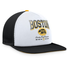 Boston Bruins Fanatics Decades Collection Foam Front Snapback Hat - White/Black Hats