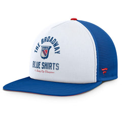 New York Rangers Fanatics Decades Collection Foam Front Snapback Hat - White/Royal Hats