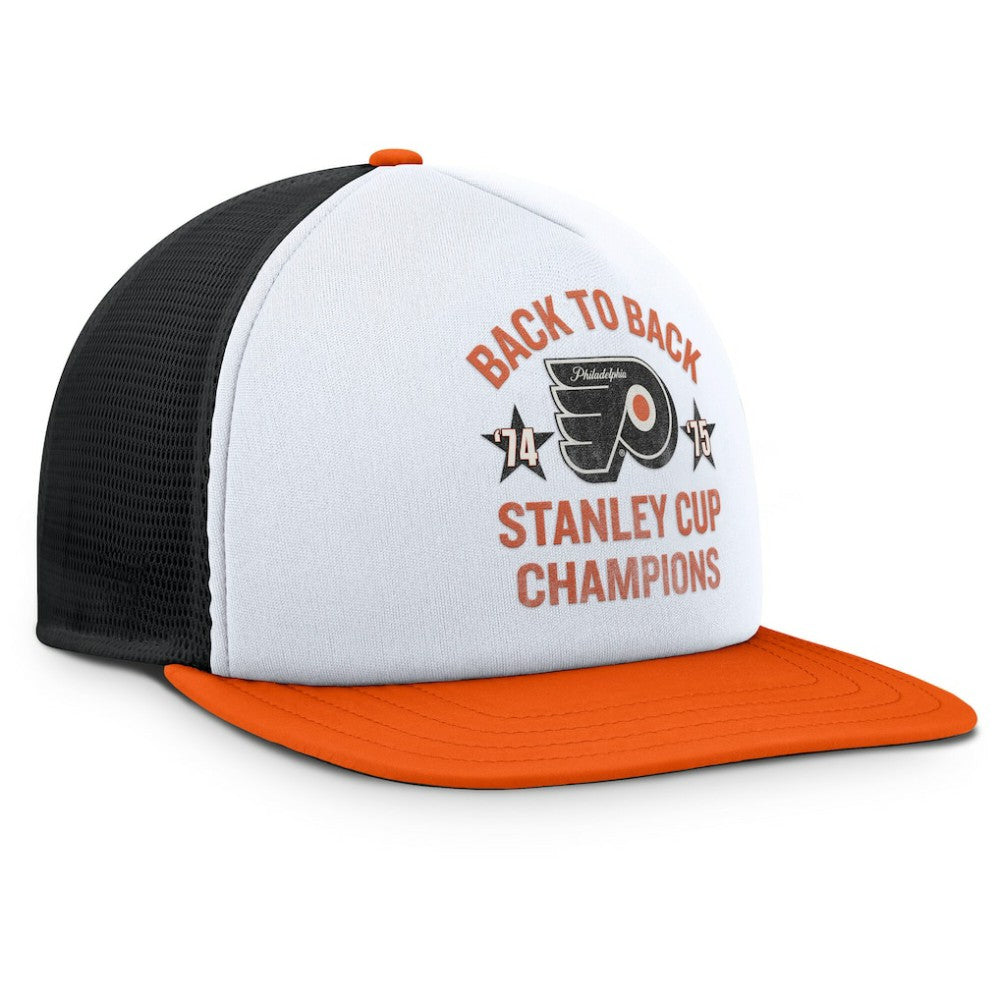 Philadelphia Flyers Fanatics Decades Collection Foam Front Snapback Hat - White/Orange Hats