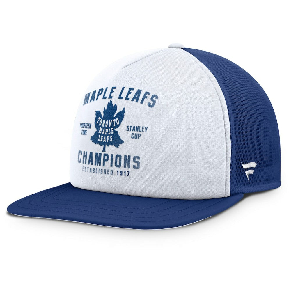 Toronto Maple Leafs Fanatics Decades Collection Foam Front Snapback Hat - White/Blue Hats