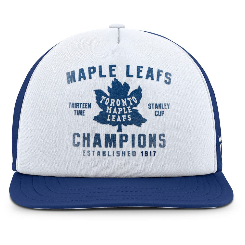 Toronto Maple Leafs Fanatics Decades Collection Foam Front Snapback Hat - White/Blue Hats