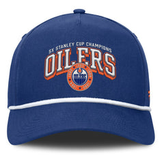 Edmonton Oilers Fanatics Decades Collection A-Frame Rope Adjustable Hat - Royal Hats