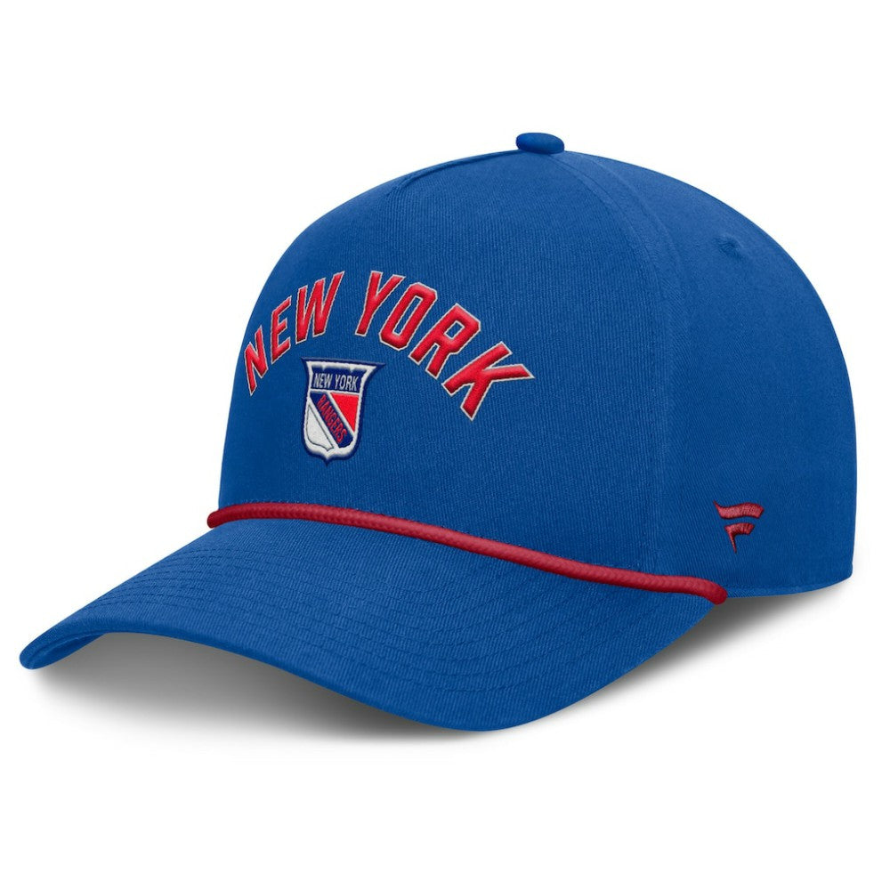 New York Rangers Fanatics Decades Collection A-Frame Rope Adjustable Hat - Royal Hats