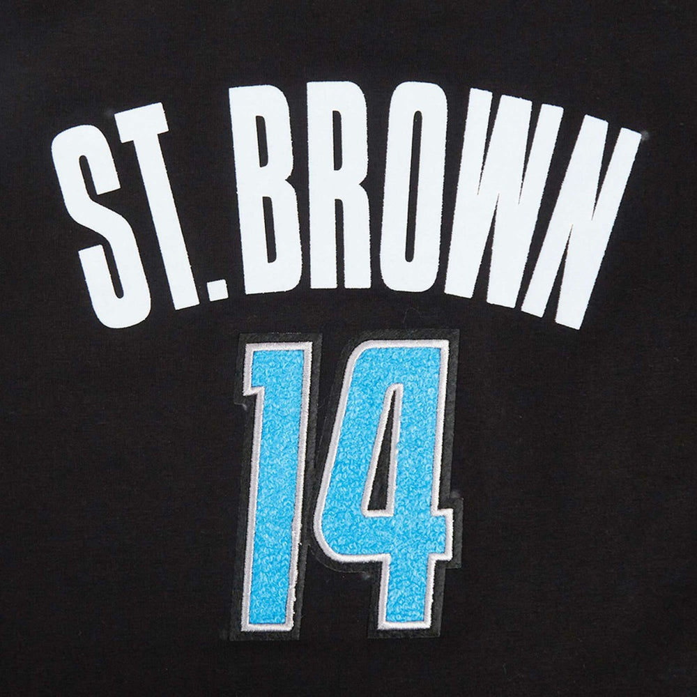 Amon-Ra St. Brown Detroit Lions Pro Standard Women's Player Name & Number Cropped Boxy T-Shirt - Black on sale