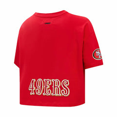 Christian McCaffrey San Francisco 49ers Pro Standard Women's Player Name & Number Cropped Boxy T-Shirt - Scarlet sale