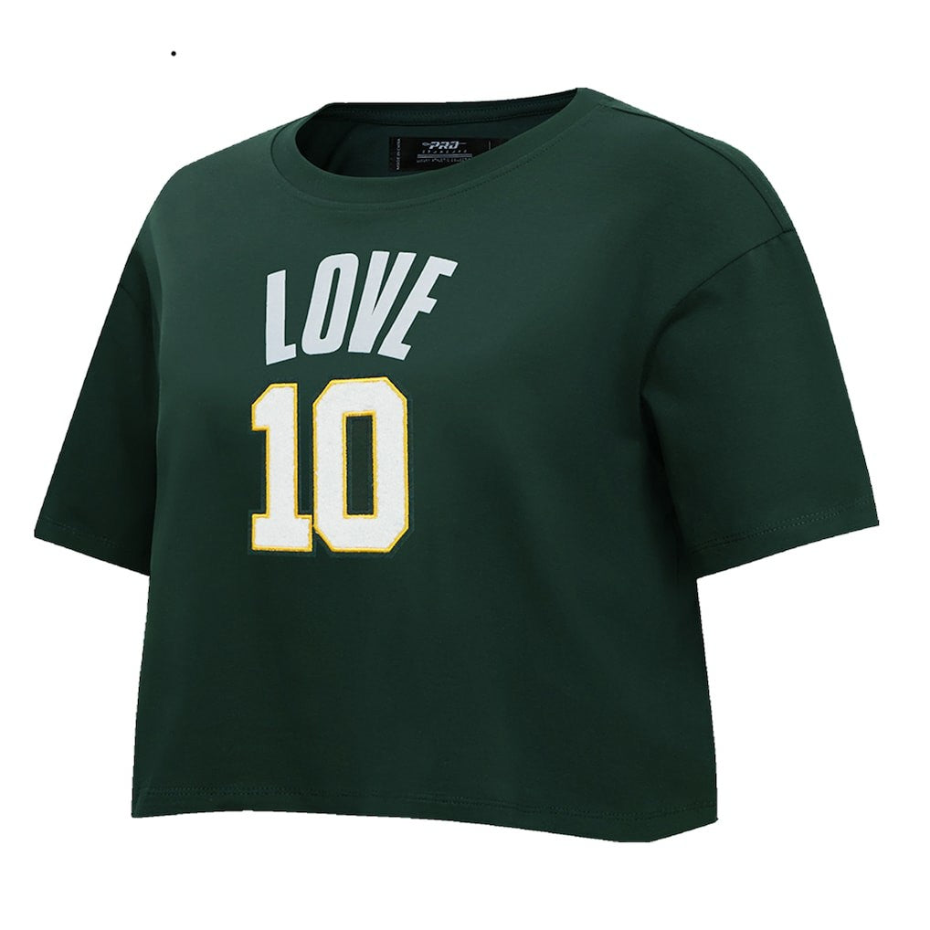 Jordan Love Green Bay Packers Pro Standard Women's Player Name & Number Cropped Boxy T-Shirt - Green outlet