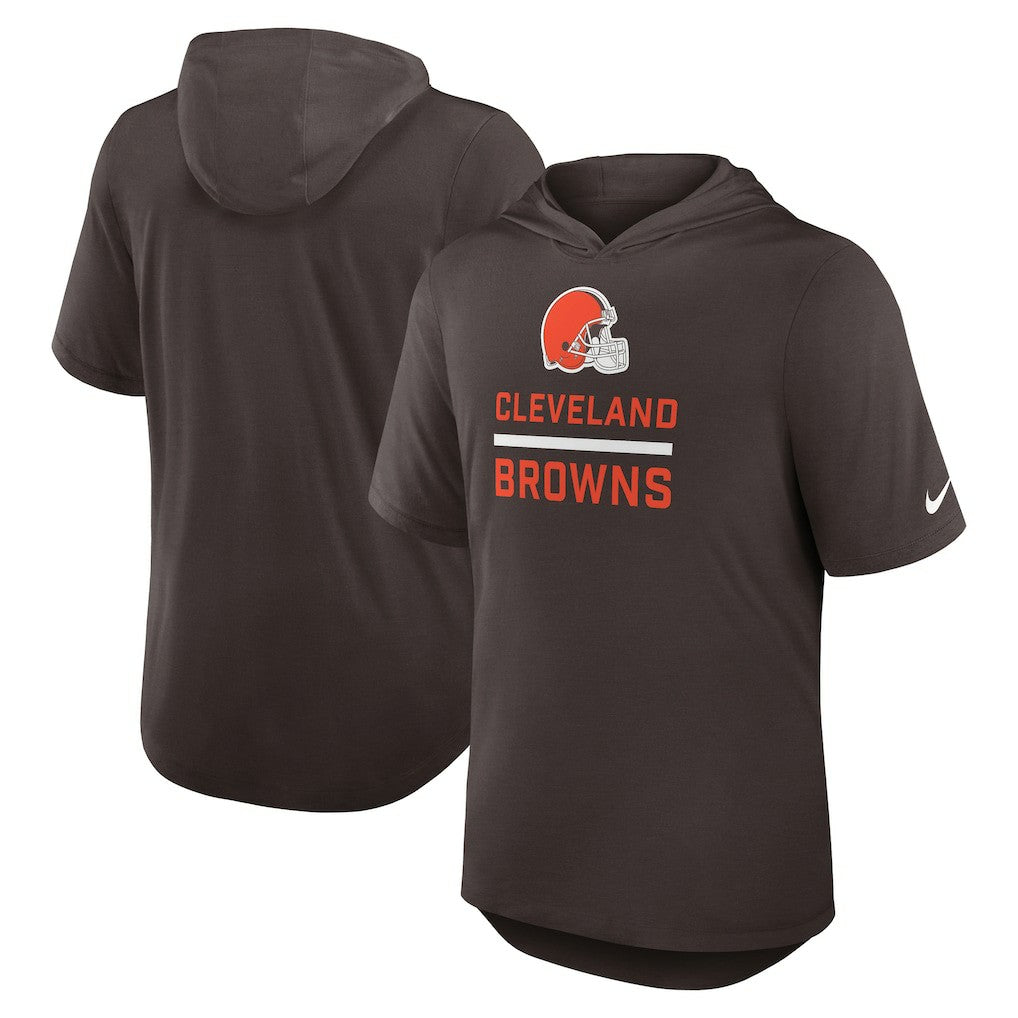 Cleveland Browns Lockup Tri-Blend Hoodie T-Shirt - Brown cheap