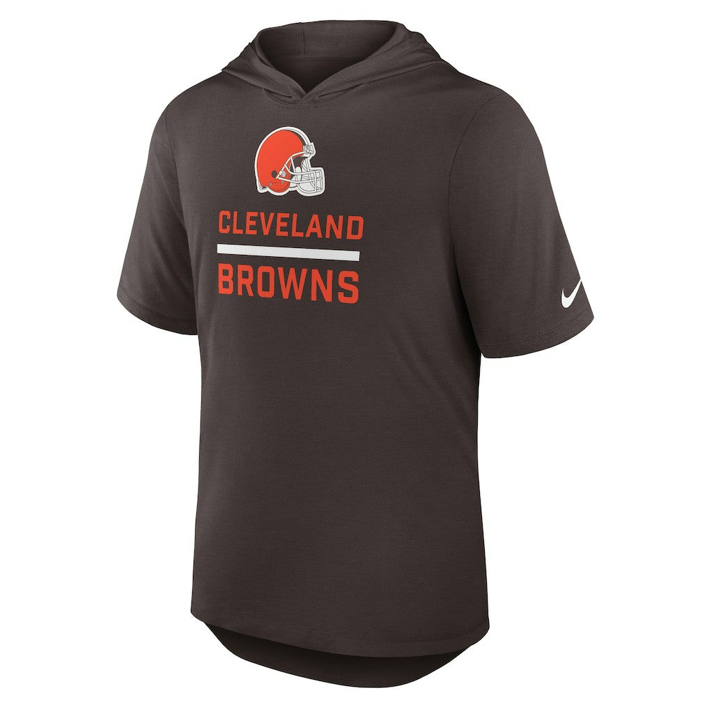 Cleveland Browns Lockup Tri-Blend Hoodie T-Shirt - Brown cheap