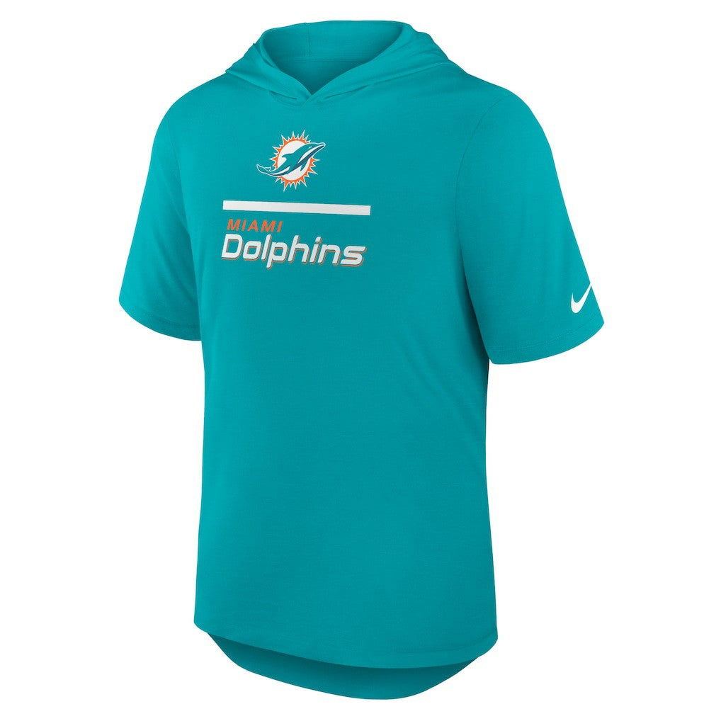 Miami Dolphins Lockup Tri-Blend Hoodie T-Shirt - Aqua for sale