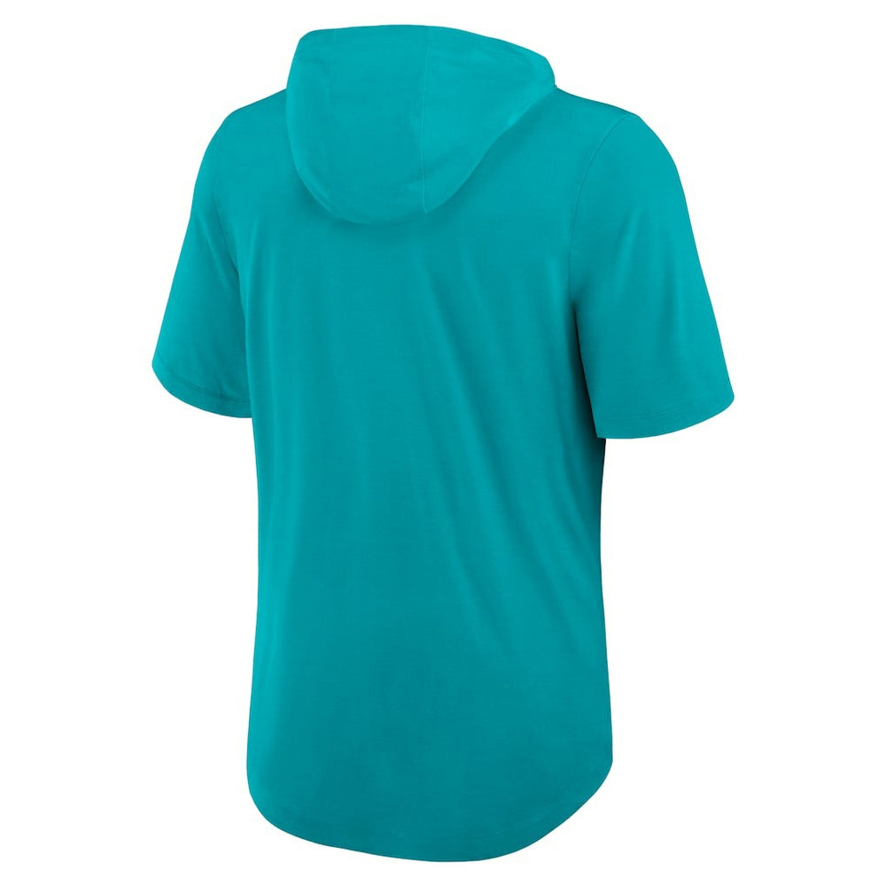 Miami Dolphins Lockup Tri-Blend Hoodie T-Shirt - Aqua for sale