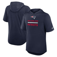 New England Patriots Lockup Tri-Blend Hoodie T-Shirt - Navy online
