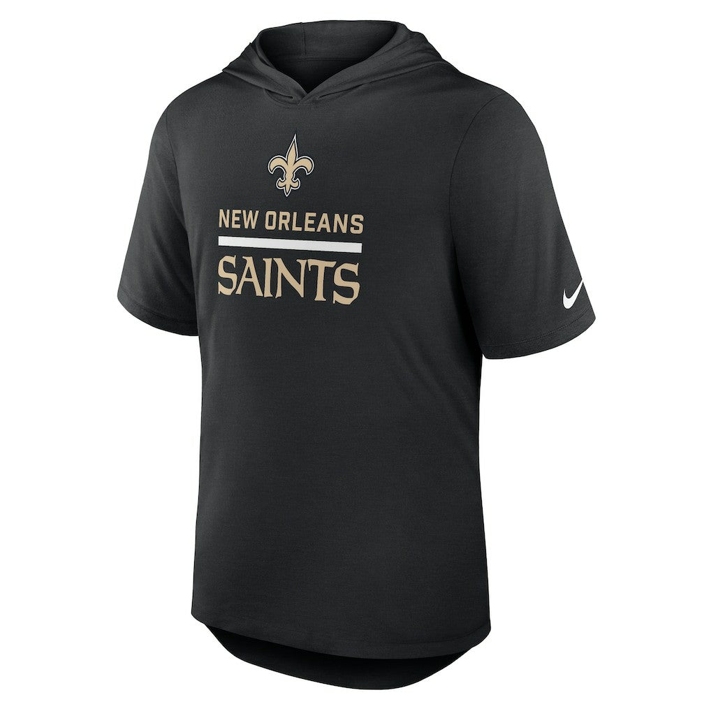 New Orleans Saints Lockup Tri-Blend Hoodie T-Shirt - Black outlet