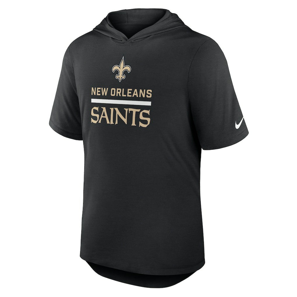New Orleans Saints Lockup Tri-Blend Hoodie T-Shirt - Black outlet