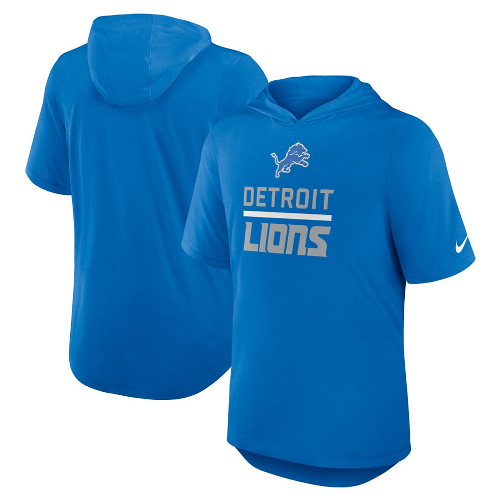 Detroit Lions Lockup Tri-Blend Hoodie T-Shirt - Blue sale