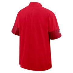 Kansas City Chiefs Sideline Short Sleeve Quarter-Zip Dri-FIT Coach Jacket - Red cheap