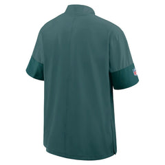 Philadelphia Eagles Sideline Short Sleeve Quarter-Zip Dri-FIT Coach Jacket - Midnight Green on sale