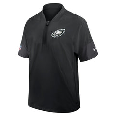 Philadelphia Eagles Sideline Short Sleeve Quarter-Zip Dri-FIT Coach Jacket - Black sale