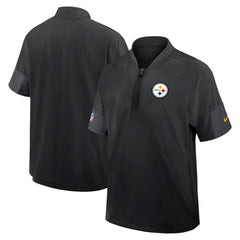 Pittsburgh Steelers Sideline Short Sleeve Quarter-Zip Dri-FIT Coach Jacket - Black online