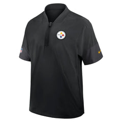 Pittsburgh Steelers Sideline Short Sleeve Quarter-Zip Dri-FIT Coach Jacket - Black online