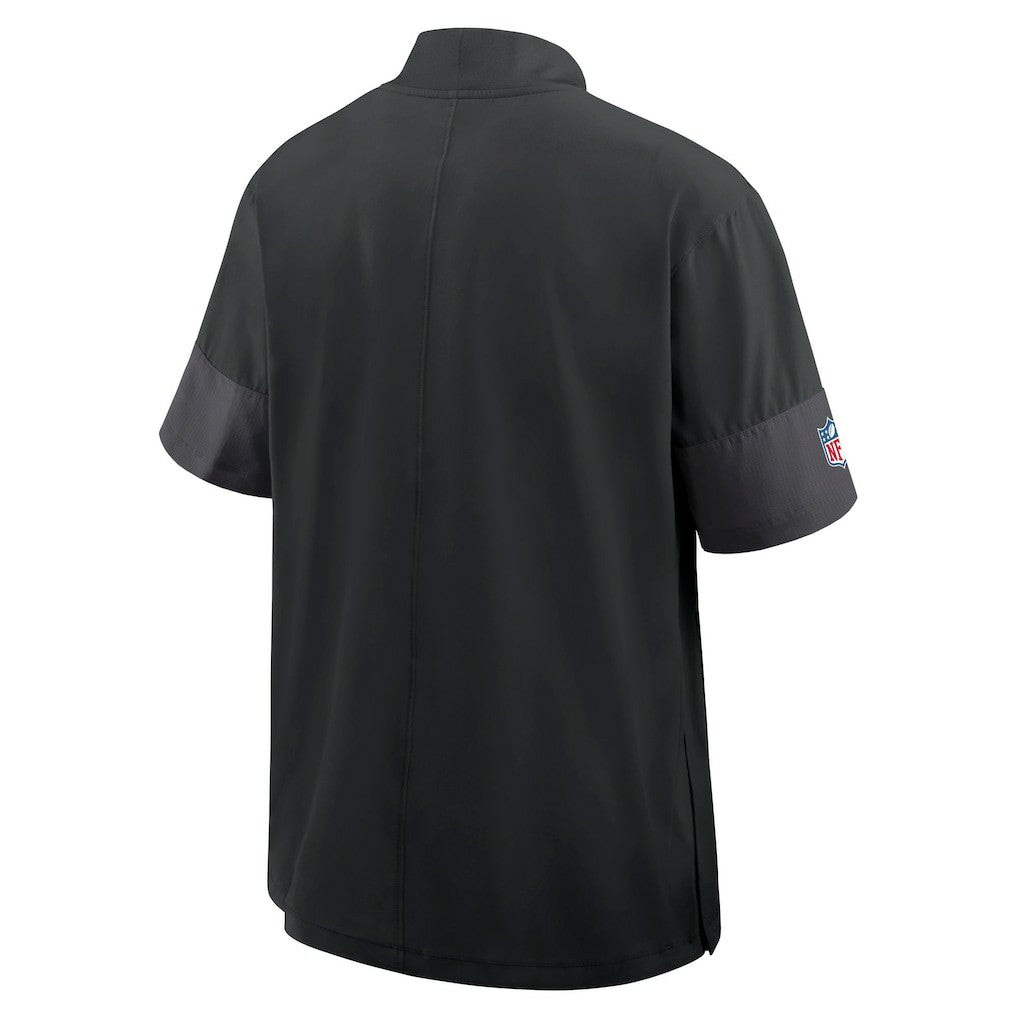 San Francisco 49ers Sideline Short Sleeve Quarter-Zip Dri-FIT Coach Jacket - Black cheap