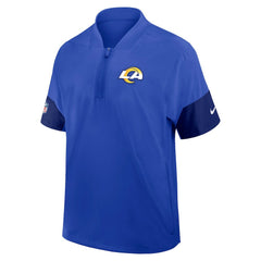 Los Angeles Rams Sideline Short Sleeve Quarter-Zip Dri-FIT Coach Jacket - Royal on sale