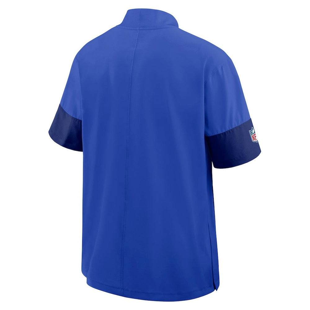 Los Angeles Rams Sideline Short Sleeve Quarter-Zip Dri-FIT Coach Jacket - Royal on sale