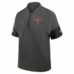 Tampa Bay Buccaneers Sideline Short Sleeve Quarter-Zip Dri-FIT Coach Jacket - Pewter sale