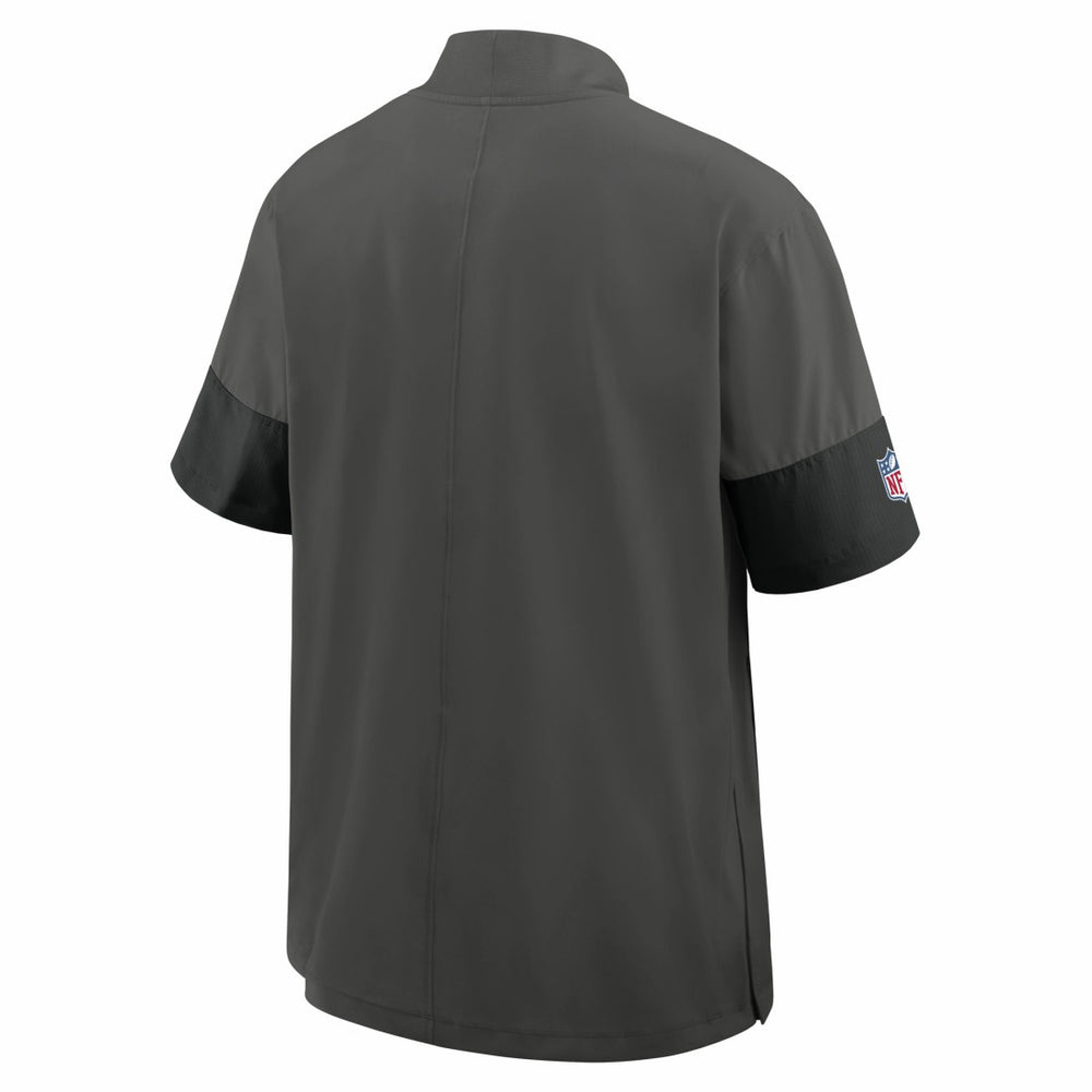 Tampa Bay Buccaneers Sideline Short Sleeve Quarter-Zip Dri-FIT Coach Jacket - Pewter sale