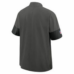 Tampa Bay Buccaneers Sideline Short Sleeve Quarter-Zip Dri-FIT Coach Jacket - Pewter sale