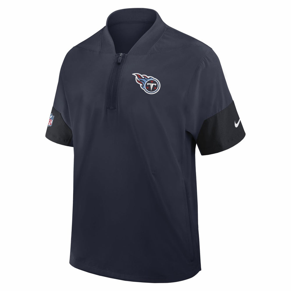 Tennessee Titans Sideline Short Sleeve Quarter-Zip Dri-FIT Coach Jacket - Navy for sale