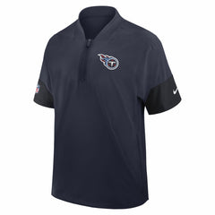 Tennessee Titans Sideline Short Sleeve Quarter-Zip Dri-FIT Coach Jacket - Navy for sale