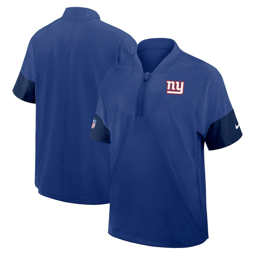 New York Giants Sideline Short Sleeve Quarter-Zip Dri-FIT Coach Jacket - Royal online