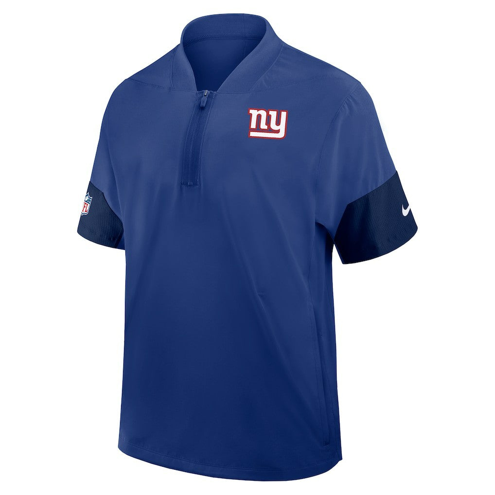 New York Giants Sideline Short Sleeve Quarter-Zip Dri-FIT Coach Jacket - Royal online
