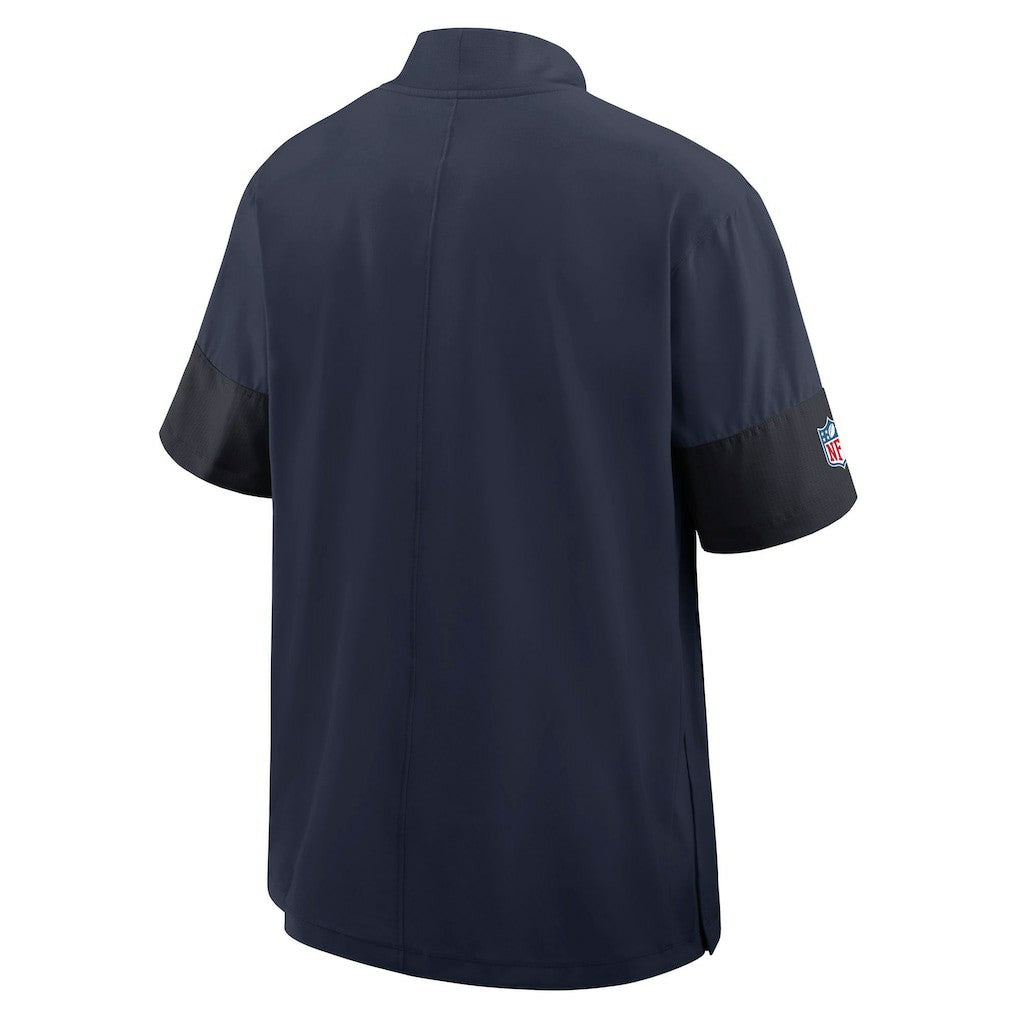 Denver Broncos Sideline Short Sleeve Quarter-Zip Dri-FIT Coach Jacket - Navy for sale