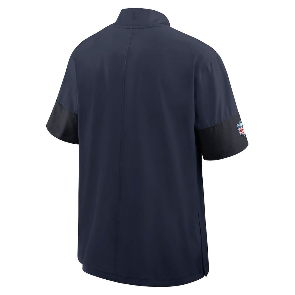Denver Broncos Sideline Short Sleeve Quarter-Zip Dri-FIT Coach Jacket - Navy for sale