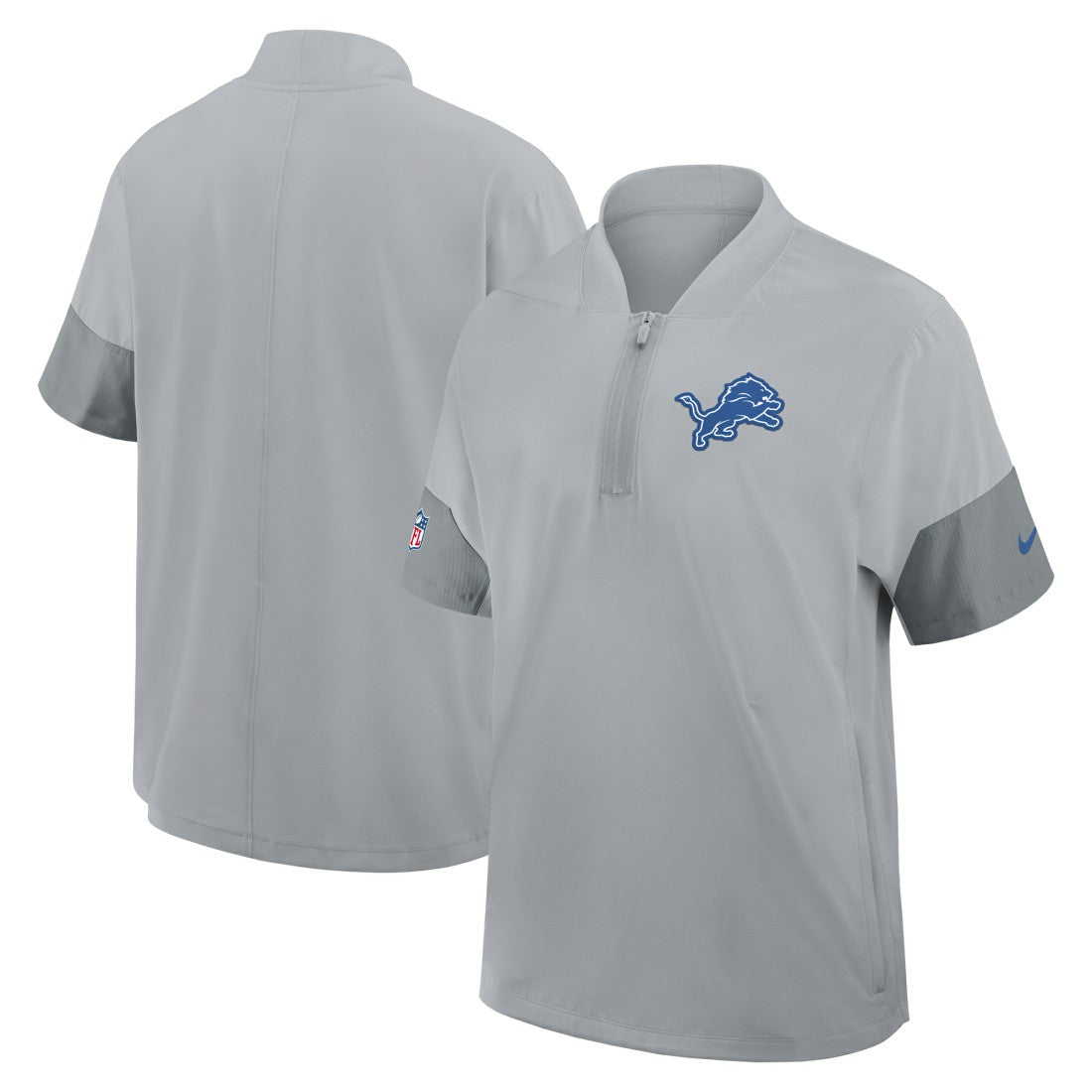 Detroit Lions Sideline Short Sleeve Quarter-Zip Dri-FIT Coach Jacket - Gray online