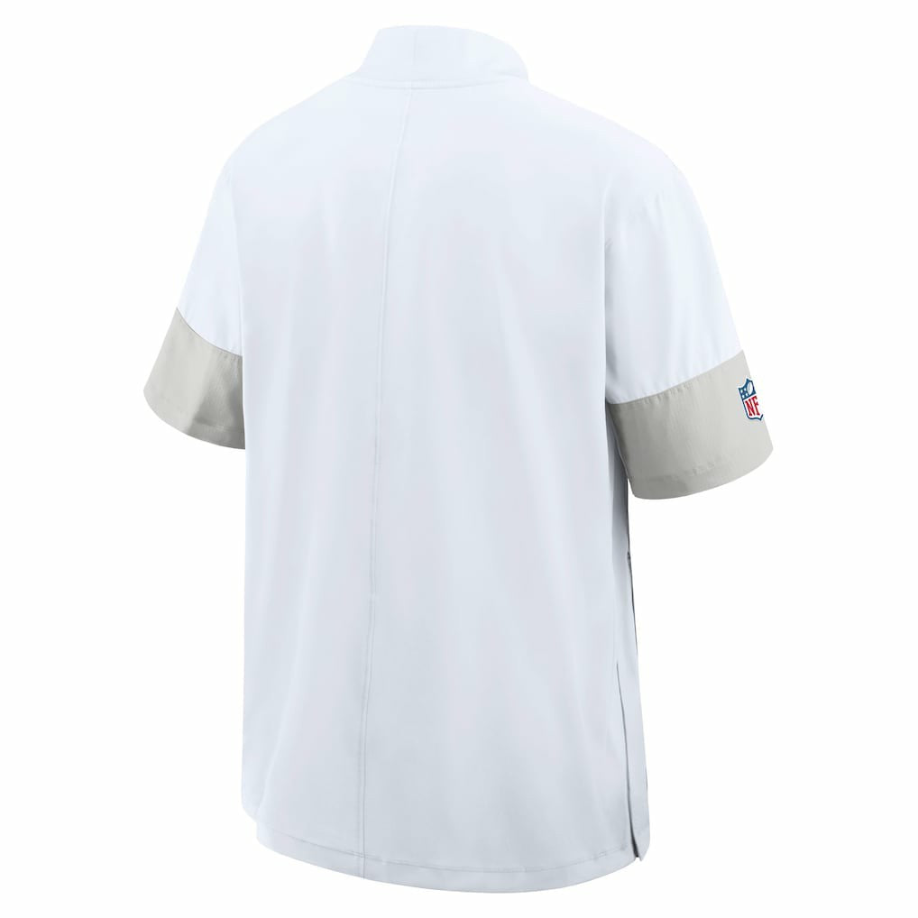 Buffalo Bills Sideline Short Sleeve Quarter-Zip Dri-FIT Coach Jacket - White on sale