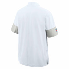 Buffalo Bills Sideline Short Sleeve Quarter-Zip Dri-FIT Coach Jacket - White on sale