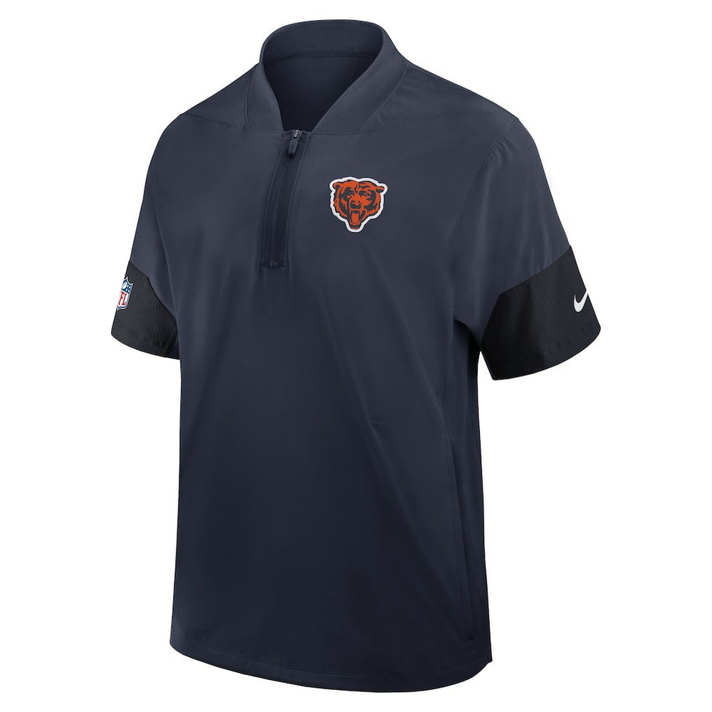 Chicago Bears Sideline Short Sleeve Quarter-Zip Dri-FIT Coach Jacket - Navy sale
